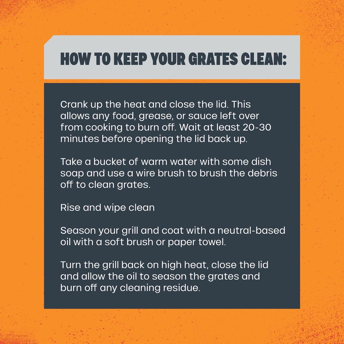 TYTUSGrills's tweet photo. Coming at you with a #TYTUSTipTuesday! Today’s tip: How to take care of those dirty grated! 🧼

Be sure to catch our tips on Tuesdays, where we cover everything from grill tips to cleaning, to hosting tips and more! https://t.co/oqM7Ks1yRf