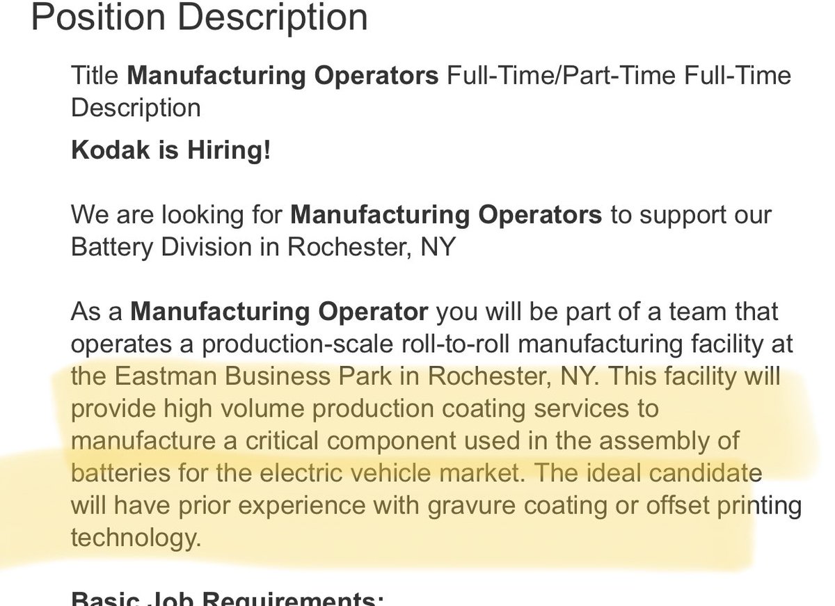 A few other slides on $KODK. No matter your side on politics, hard to dispute that Biden’s plan should benefit USA companies in the battery supply chain. Don’t forget about Kodak’s new partnership/stake with Wildcat, working on Super Cell battery development.