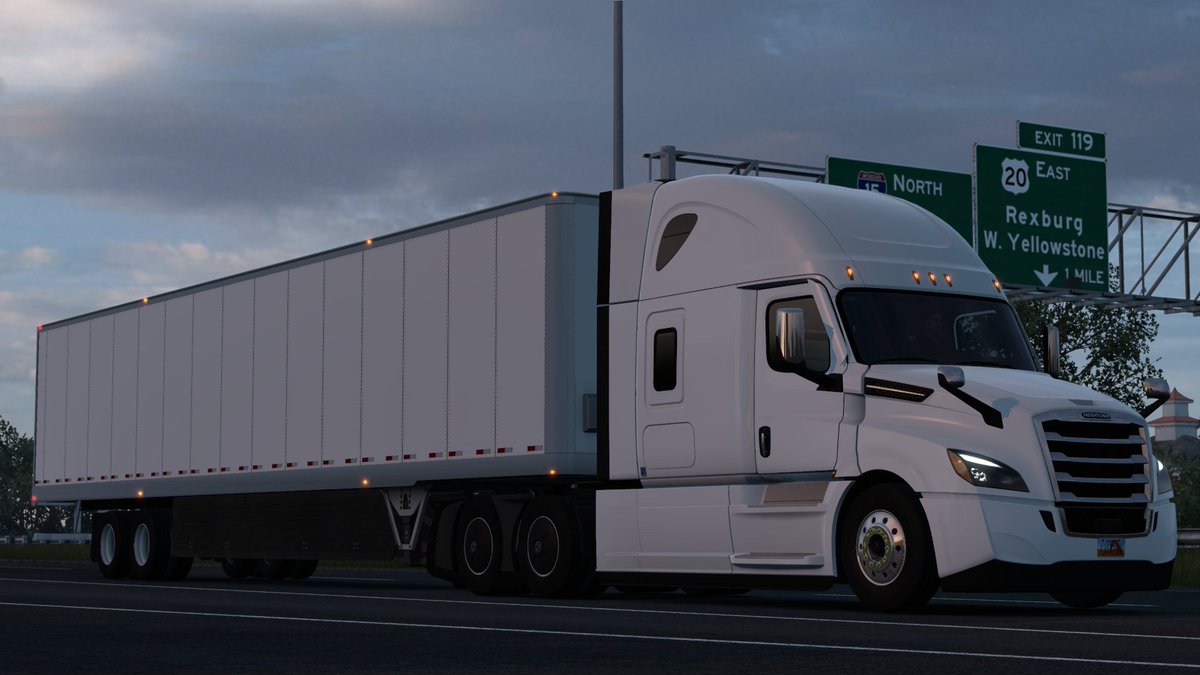 supersobes911t's tweet photo. #Trucking southbound on #Interstate15 in Idaho with my #Freightliner #Cascadia on #AmericanTruckSimulator. #VirtualTrucking @SCSsoftware @freightliner https://t.co/7VgcmLobSQ