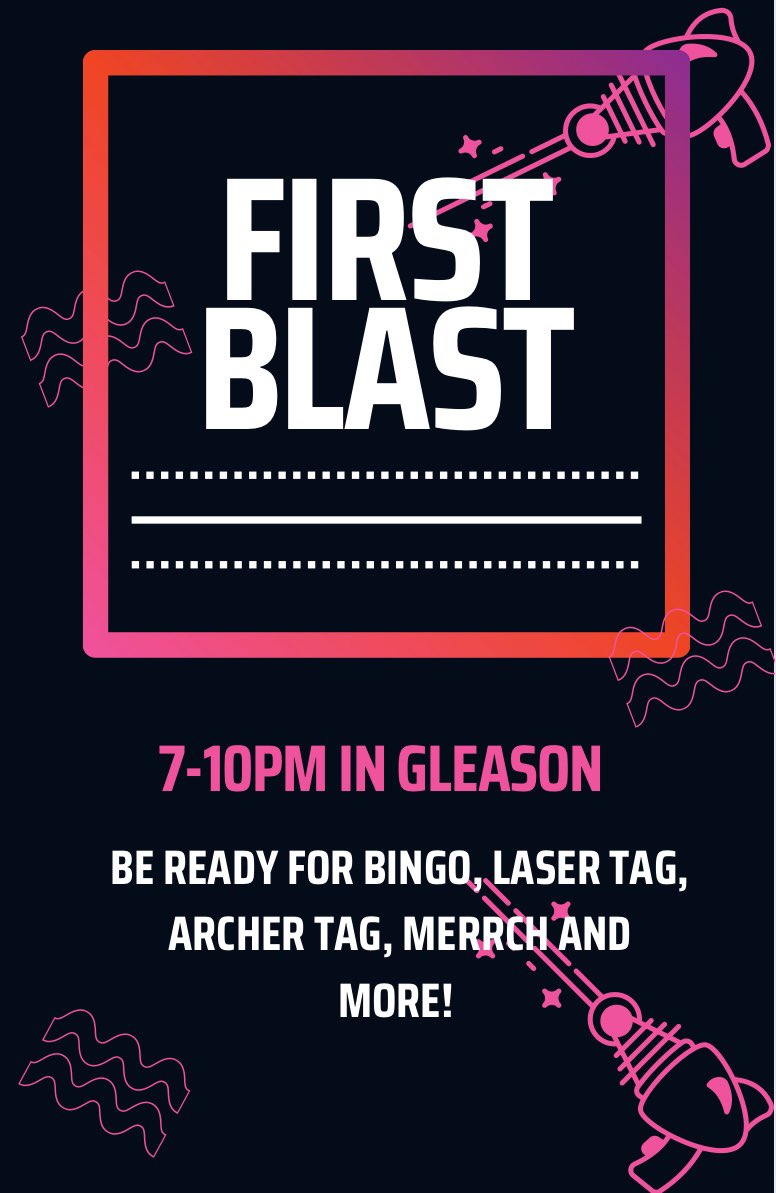 First Blast in Gleason come @7 for a fun time before school starts!