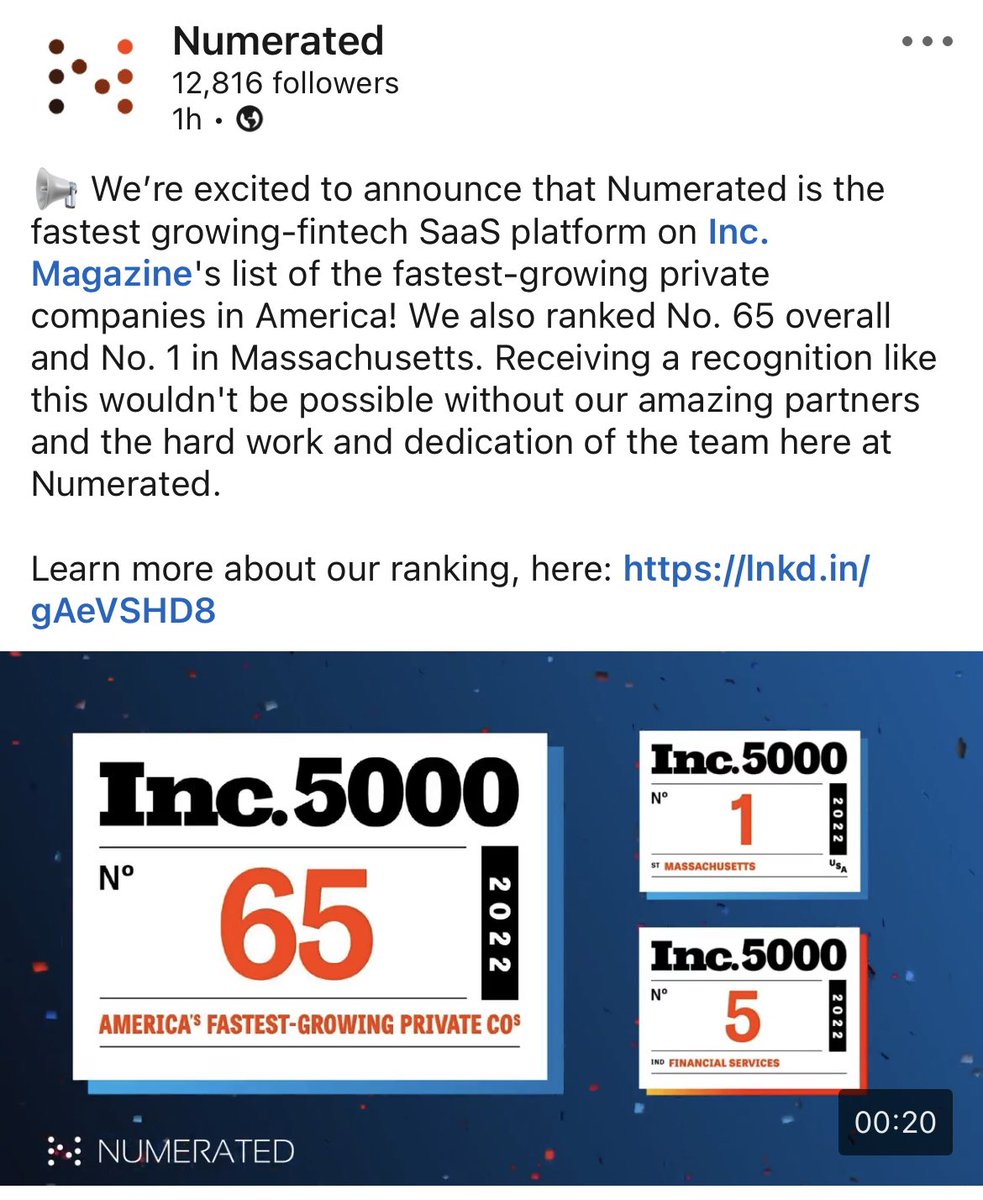 Congrats @dan_omalleyand the whole <a href="/NumeratedGT/">Numerated</a> !