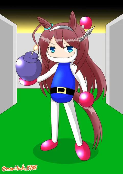 ミホノブルボンバーマンブルボン「目標設定『爆破』…開始します。」#ウマ娘#ミホノブルボン 