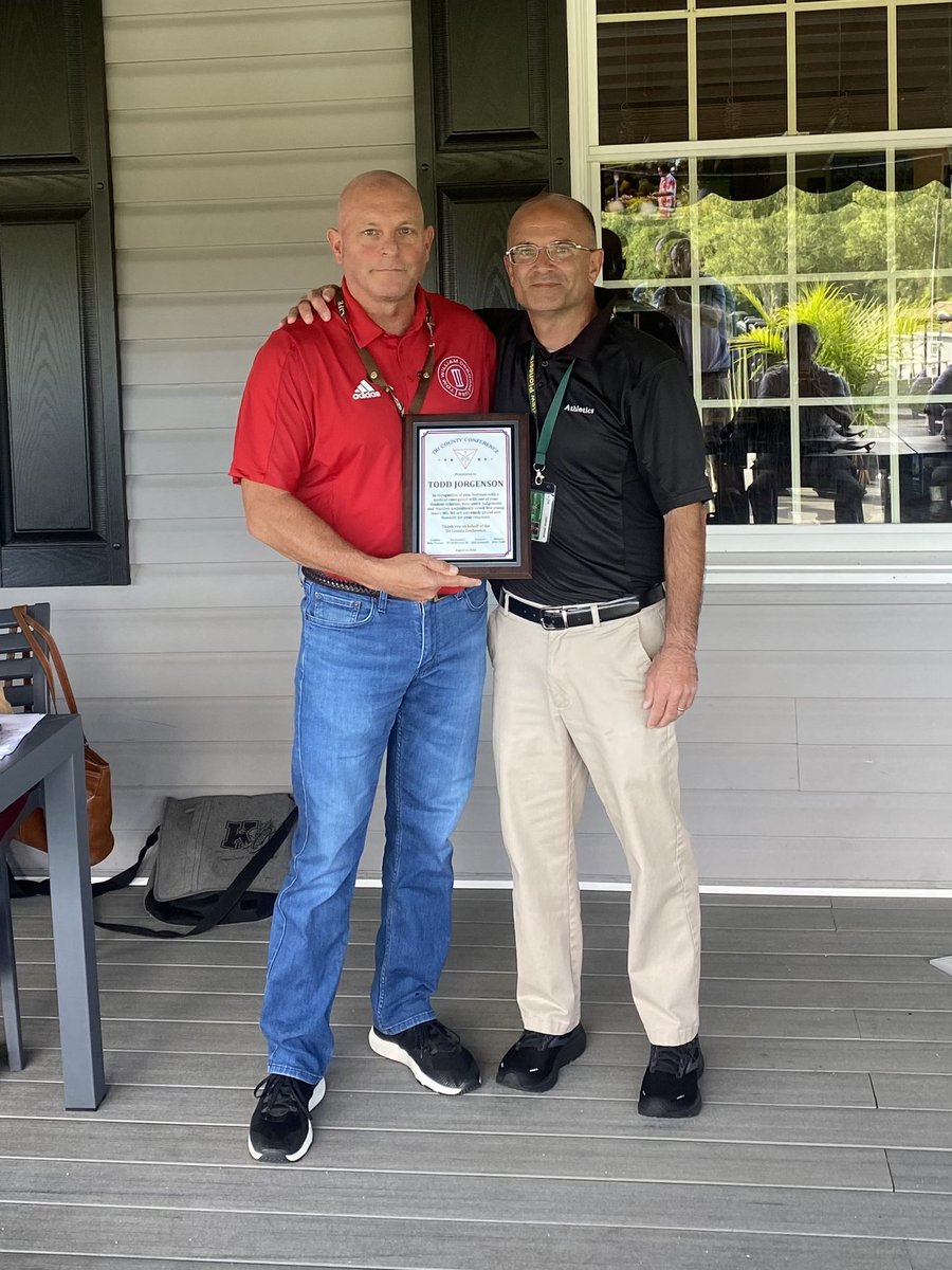 Not all hero’s wear capes! Congratulations Mr. Jorgenson for your heroism and quick thinking. Mr. Jorgenson, Cumberland high schools athletic director, aided in saving the life of a student athlete this past summer. Amazing story Todd, thank god you were there.