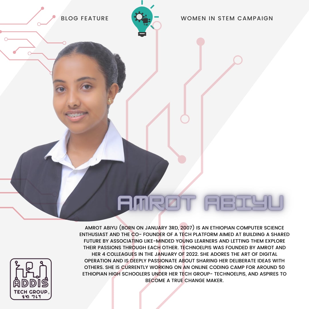 This week on our blog feature we are shining a light on the wonderful Amrot Abiyu. Find her story here. addispcb.com/blog/ #womeninstem #girlsinstem
