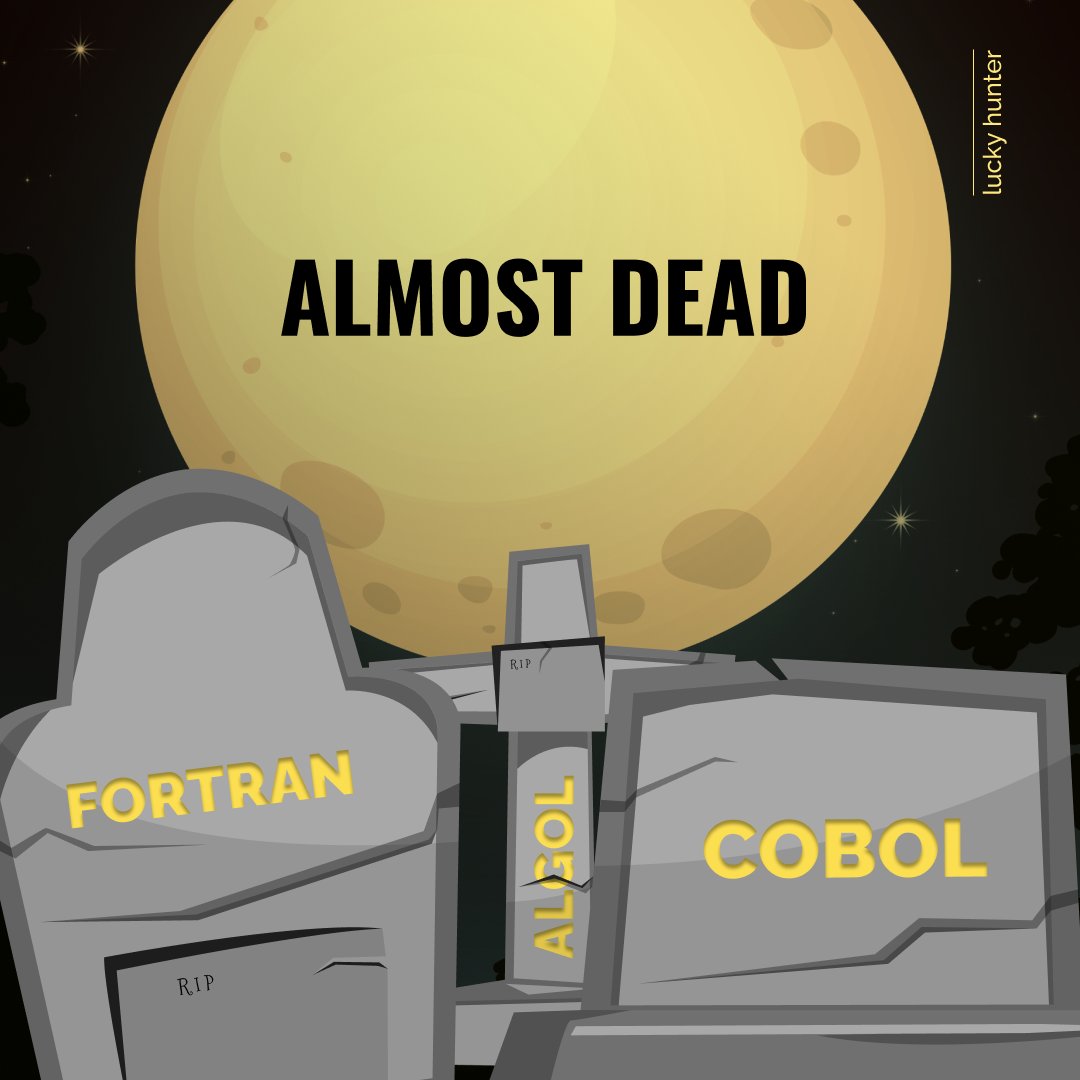 recruiter_lucky's tweet photo. Do you know the ghosts of those languages long gone?

If not, swipe to get familiar 📌

Love, 

Lucky Hunter Team 

P.S: feel free to contact us anytime 🤝

 #lucky_says #luckyhunter #itrecruitment #it #itjokes #itmemes #itcases #hr #humanresorces https://t.co/RW4KEOc65Z