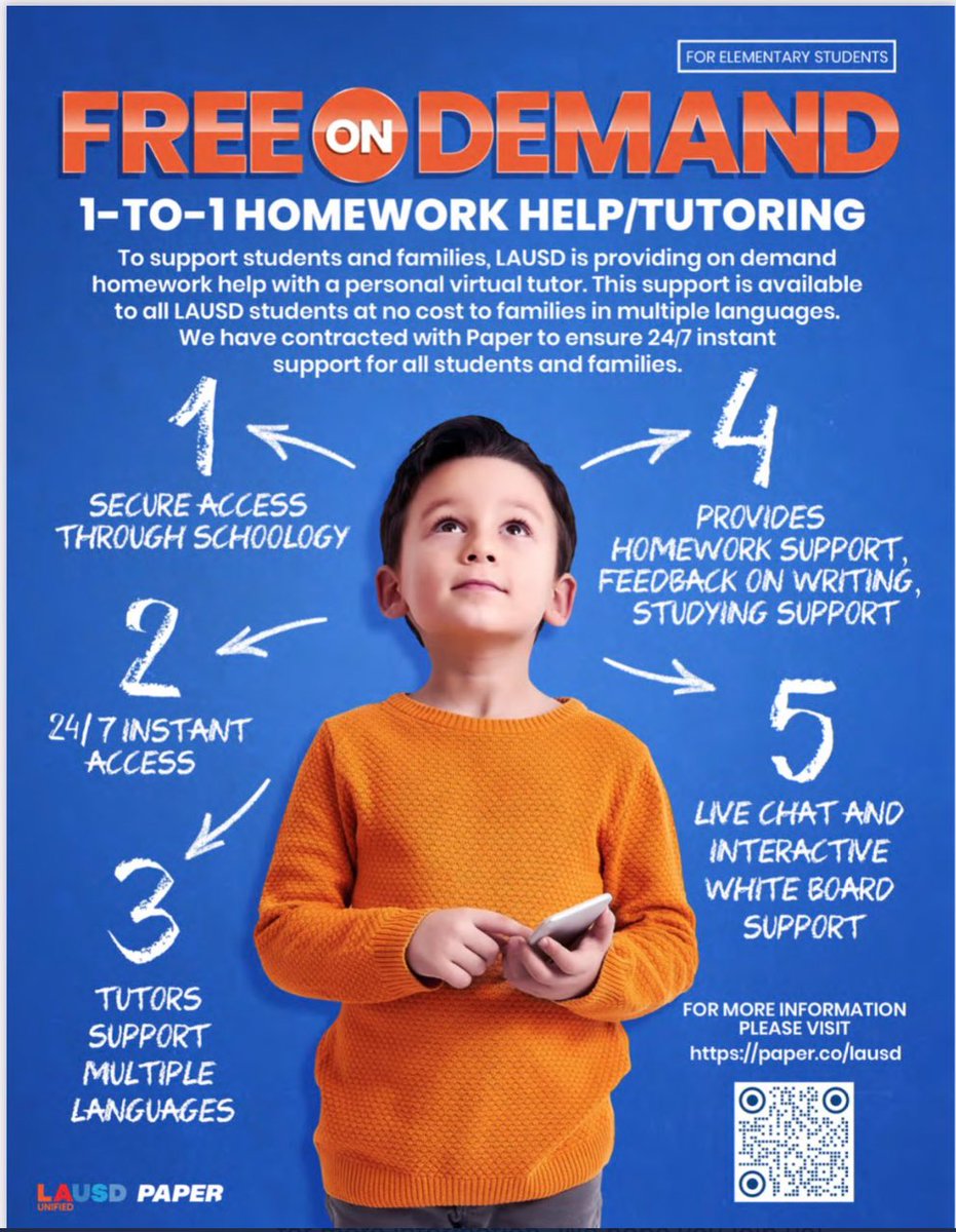 Dear Families,announcing that all K-6 students can get free 1 to 1 tutoring at paper.co.  Log in through Schoology or Clever. Read more...