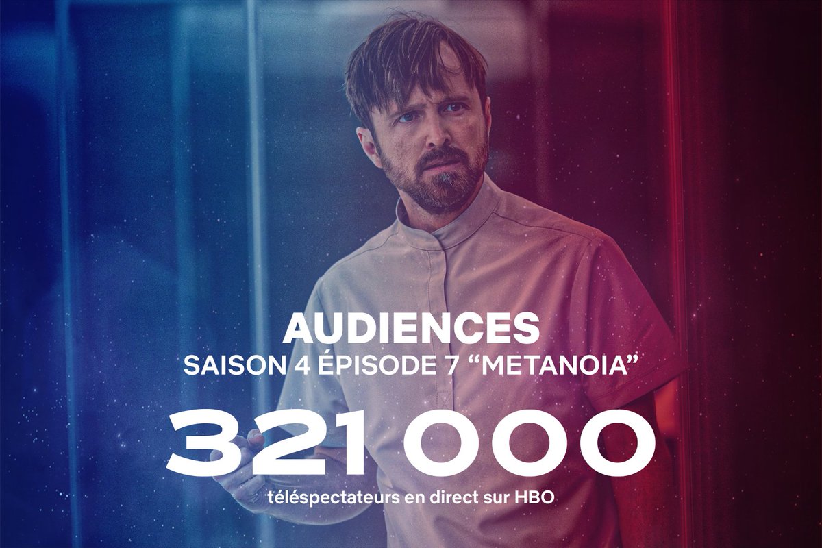 WestworldFR's tweet photo. On termine la saison sur une note positive, avec un final qui réalise même une bonne audience (comparé à celles des épisodes précédents) ! #Westworld #WestworldS4 

📊 321 000 téléspectateurs (-18,53%)
📊 391 000 téléspectateurs (+21,81%)

(@tvseriesfinale) https://t.co/ND8bnSXxVh