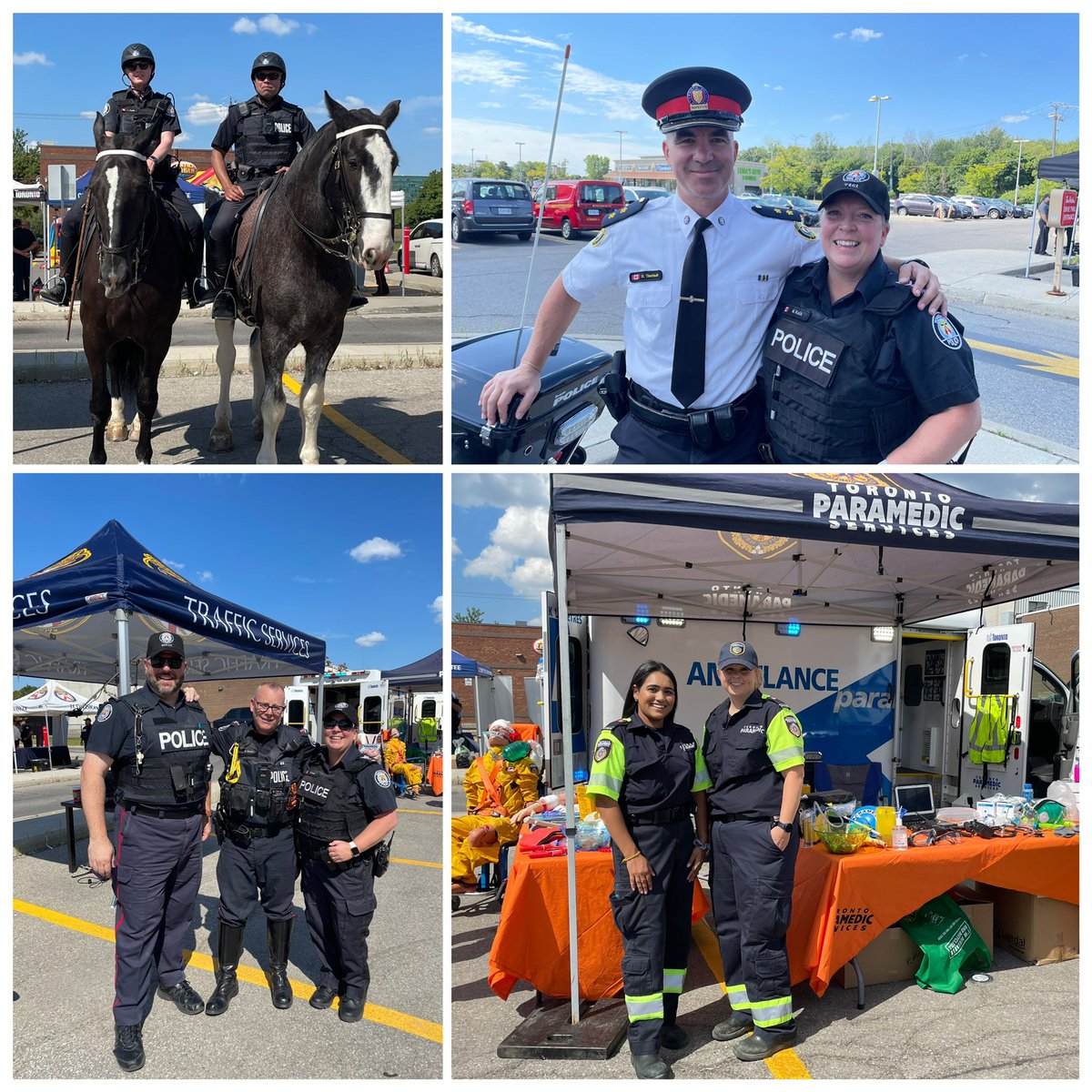 TPSofficer_Mel's tweet photo. What an amazing eventβ¦9th annual Community Safety Day hosted by @TimHortons 4211 Keele St. Stop by, lets chat all about community safetyβ¦ and be sure 2 bring the kids so they can enjoy the bouncy castle!#PositiveCommunityEngagement #PoliceHorsesAreHere #AwesomeEvent #31DivNROβs https://t.co/g68gMCAZJW