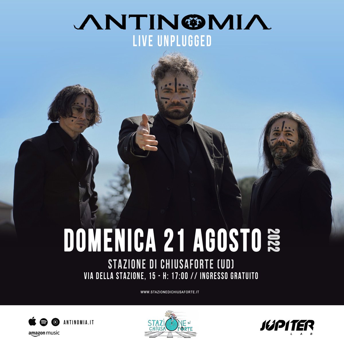 antinomiaband's tweet photo. ANTINOMIA LIVE IN FRIULI PER LA PRIMA VOLTA DOMENICA 21 AGOSTO 2022 - LIVE UNPLUGGED alla STAZIONE DI CHIUSAFORTE (UD) - Ore 17:00 (Ingresso gratuito)📲 (Leggi il comunicato completo su https://t.co/DuOEYyTuKC)

#antinomia #chiusaforte #friuli #unplugged #rock  #live #stazione https://t.co/9gius1fzj6