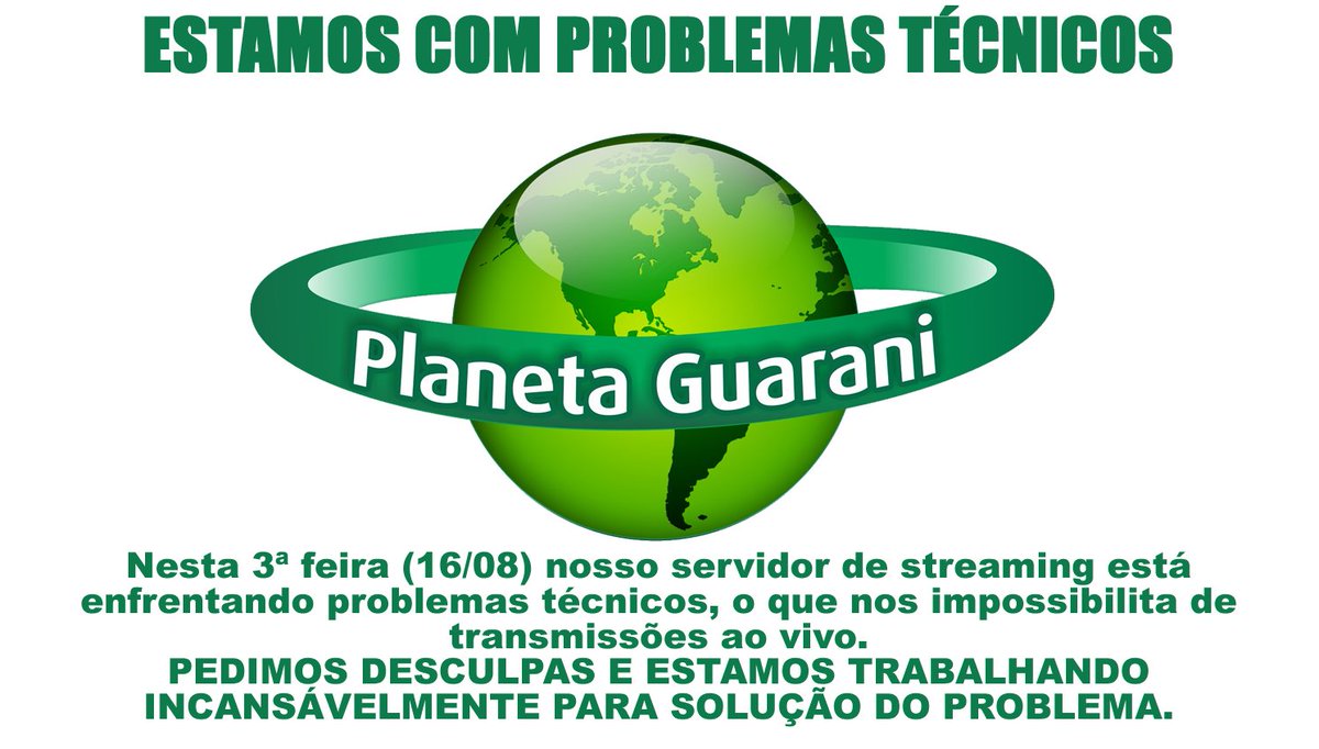 ESTAMOS TRABALHANDO PARA SOLUÇÃO DOS PROBLEMAS, AVISAREMOS ASSIM QUE POSSÍVEL. AS REPRISES ESTÃO NO AR NORMALMENTE.
