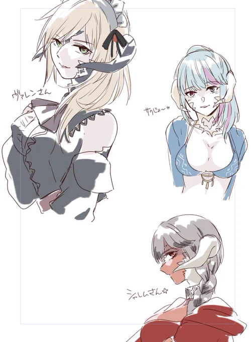 あつまってたから勝手にスケッチしてた🖌️ 