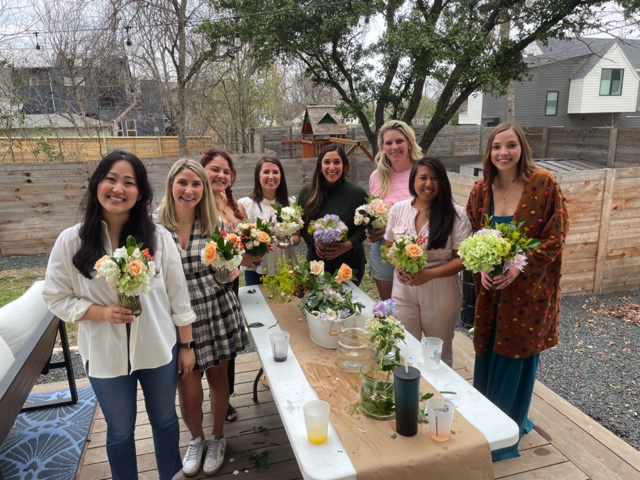 Throwing it back today: Elizabeth McCormick offered a flower arranging class to her provisional group. While a JLA member’s provisional group membership ends with her provisional year, we often see provisional groups stay together throughout the years!