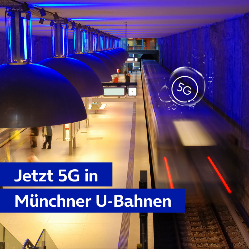 o2business's tweet image. Ultraschnelles Netz für o2 Kund:innen. Ab sofort ist in den Münchner U-Bahnen 5G verfügbar. Wir sagen: O’netzt is!

#o2business #o2cando #mobilfunk #5G