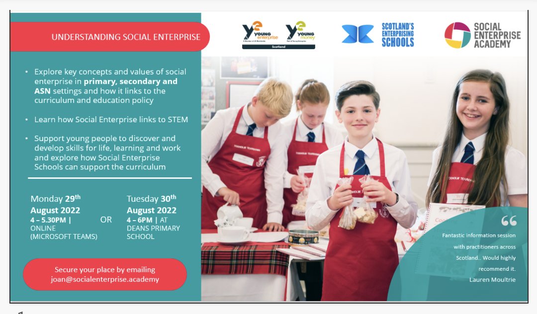 Interested to find out how social enterprise can link to STEM and make other cross curricular links? 
Come along to the CLPL below and find out more...