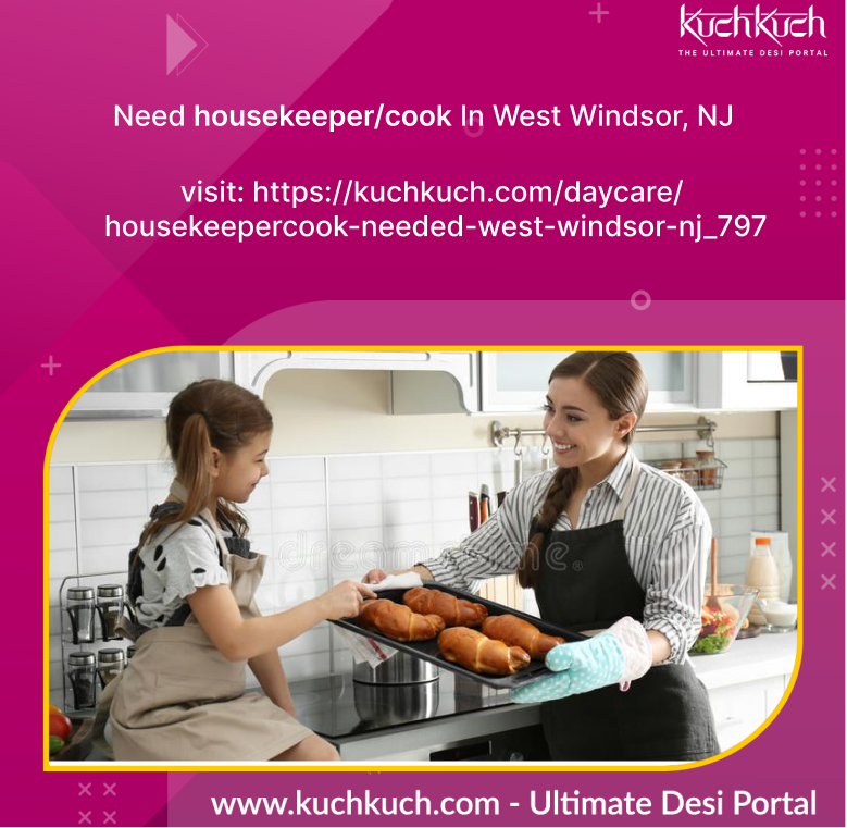 kuchkuchdotcom's tweet image. Housekeeper/Cook needed In West Windsor, NJ 08540
For more details kuchkuch.com/daycare/housek…

#housekeepersinnewjersey #housekeepersinwestwindsor  #cooksinnewjersey #cooksinwestbelmar #cookingservicesinnewjersey #cookingservicesinwestwindsor #westwindsorcooks #kuchkuch #kuchkuchusa
