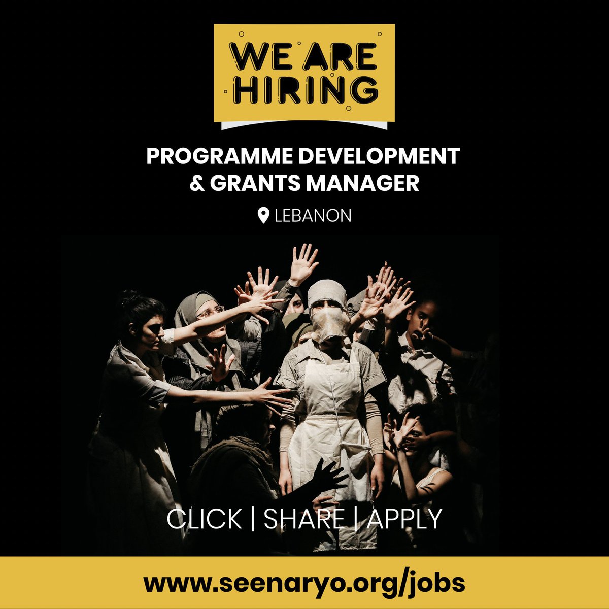 seenary0's tweet photo. 🌱 Looking to join a small, nurturing team?

🇱🇧 Wanting to make a big impact in the face of extraordinary hardship in #Lebanon?

🎭 Passionate about #theatre &amp; #education?

We're #hiring a Programme &amp; Grants Manager in Beirut. Deadline 15/09. Learn more: https://t.co/aqjaOPexGb https://t.co/HajKrGE6h9