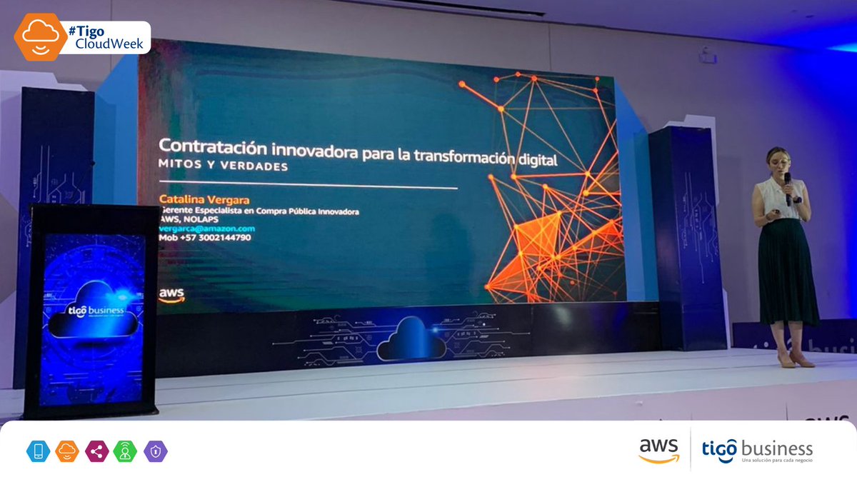 TigoElSalvador's tweet photo. Catalina Vergara, Business Development Capture Manager North of LATAM de @AWSLatam nos comenta los mitos y verdades que conlleva la contratación innovadora para la transformación digital.
#TigoBusiness #AWS #CloudWeek #Cloud #TransformaciónDigital https://t.co/4jADLKFTnI
