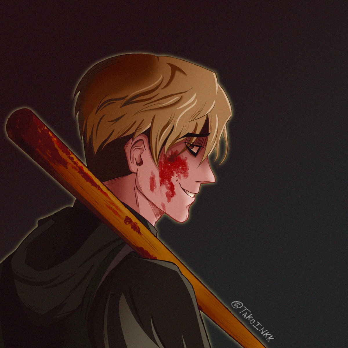 Takoinkk's tweet photo. Oh Sangwoo. 

CW: Blood
#KillingStalking https://t.co/isuy7sNFkS