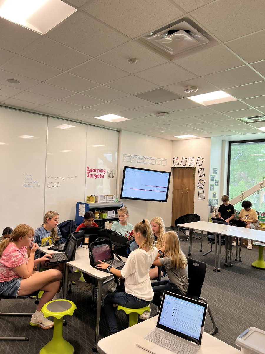 tallmadgegreen's tweet photo. Nothing better than hearing the sounds of the first Morning Meeting planning session! #weareinit @tms_staszak @TallmadgeMiddle https://t.co/GyfKIkrWYU