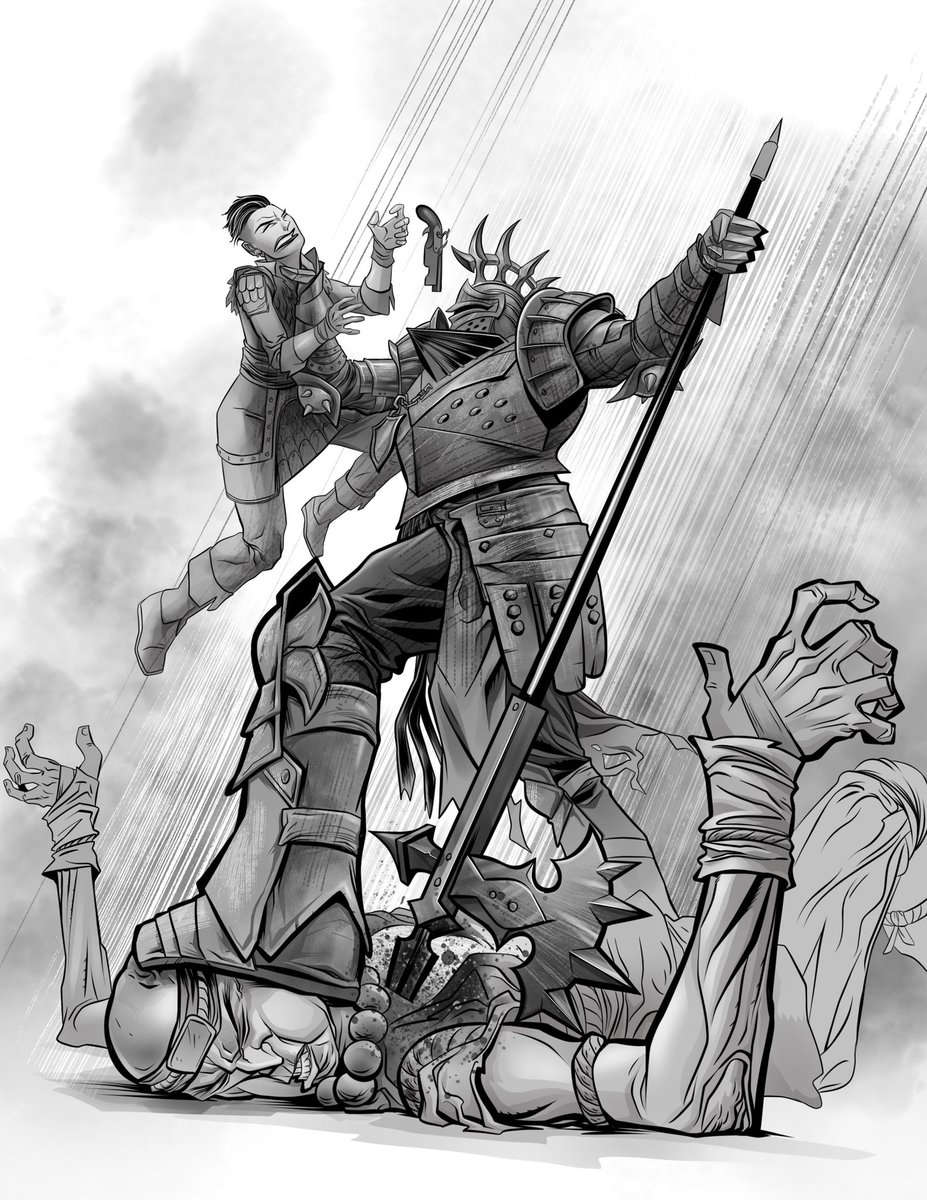 SethKlokk's tweet image. Lawbringer finds two heroes guilty of being annoying and sentences them accordingly: The Copium Series 1. 
#ForHonor #lawbringer @ForHonorGame @ForHonorConsole #AdobeFresco