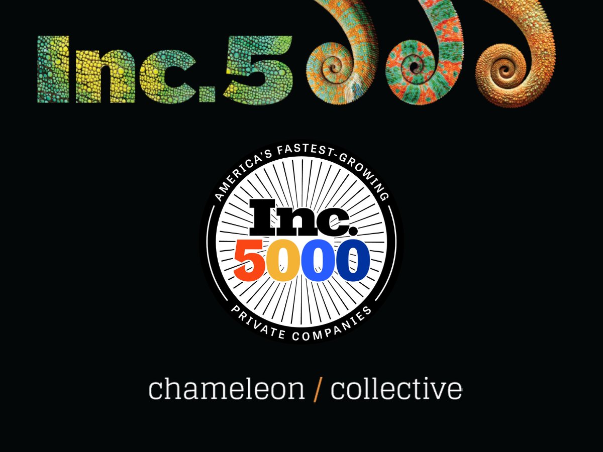 Chameleons may be known for blending in, but today we’re proud to stand out AGAIN thanks to Inc. Magazine naming <a href="/chameleon/">Chameleon Collective</a> on their 2022 <a href="/inc5000/">Inc. 5000</a> list of America's fastest-growing private companies for the second year in a row!  chameleon.co/3JZ3Dls
#Inc5000 #HumbleBrag