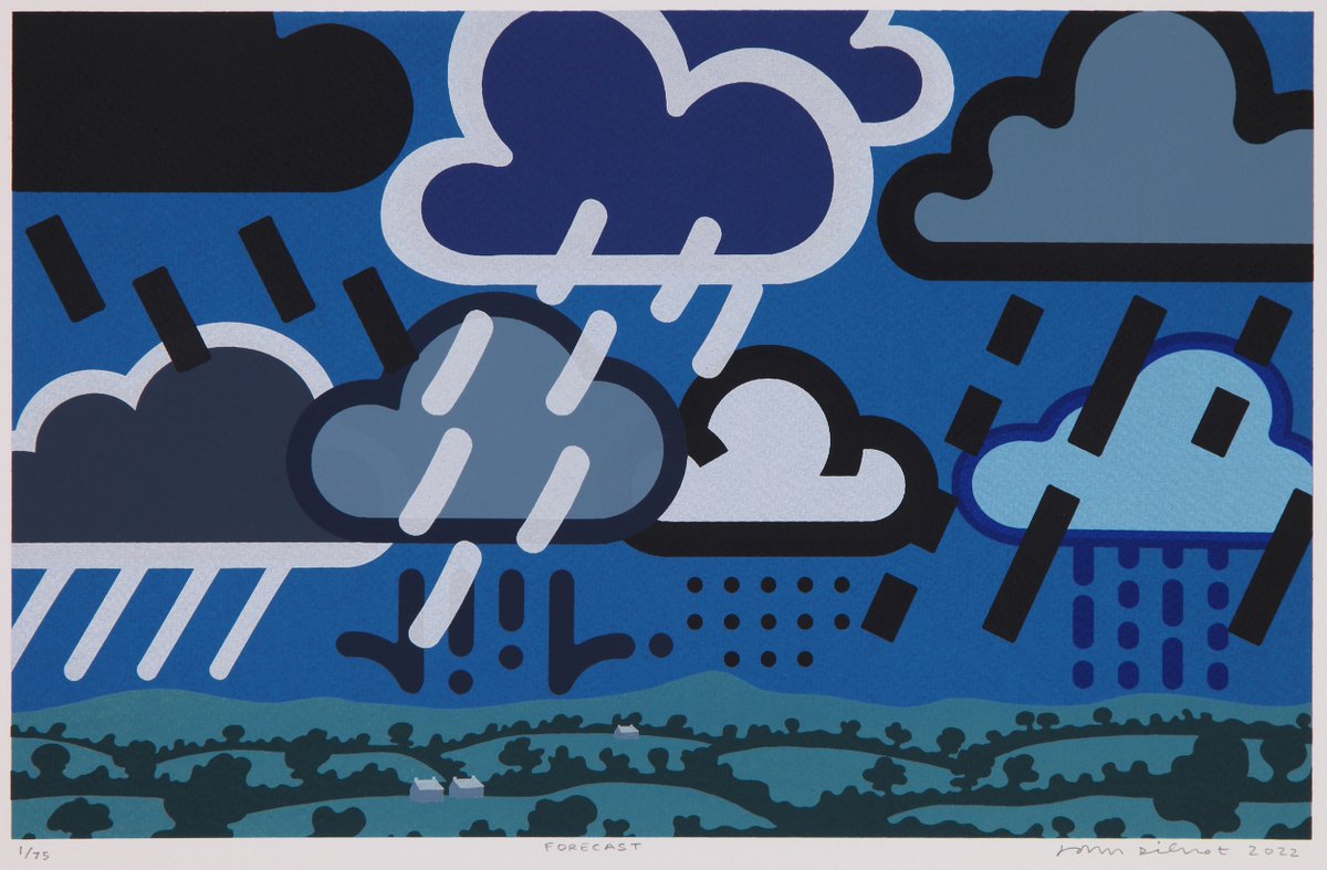 Rain 🥹 we've missed you.⁠
⁠
This piece is among the many fantastic original prints that will be on show in this year's International Original Print Exhibition at Bankside Gallery, opening 22 September. We can't wait!
⁠
Image: <a href="/JohnDilnot/">John Dilnot</a>, Forecast, £295 framed £225 unframed