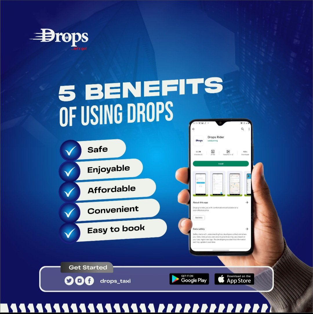 drops_taxi's tweet photo. Drops is everything luxury and even more!
Go anywhere in Port Harcourt with Drops. Your comfort and safety is guaranteed.
Download the Drops App to begin or click on this link
https://t.co/EhwDcKru2d
#staypositive
#favouriteapp
#moreincome
#dropstaxi https://t.co/FsdGpMrmcM
