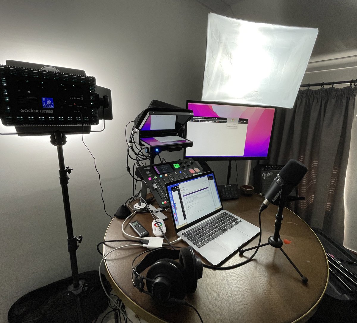LouisFvdMerwe's tweet photo. My current setup for virtual presentations / client calls. It has made life so much easier being able to plug and play. @KatieABraden, thank you for the prompts to focus on video https://t.co/w0R2vYkq6a