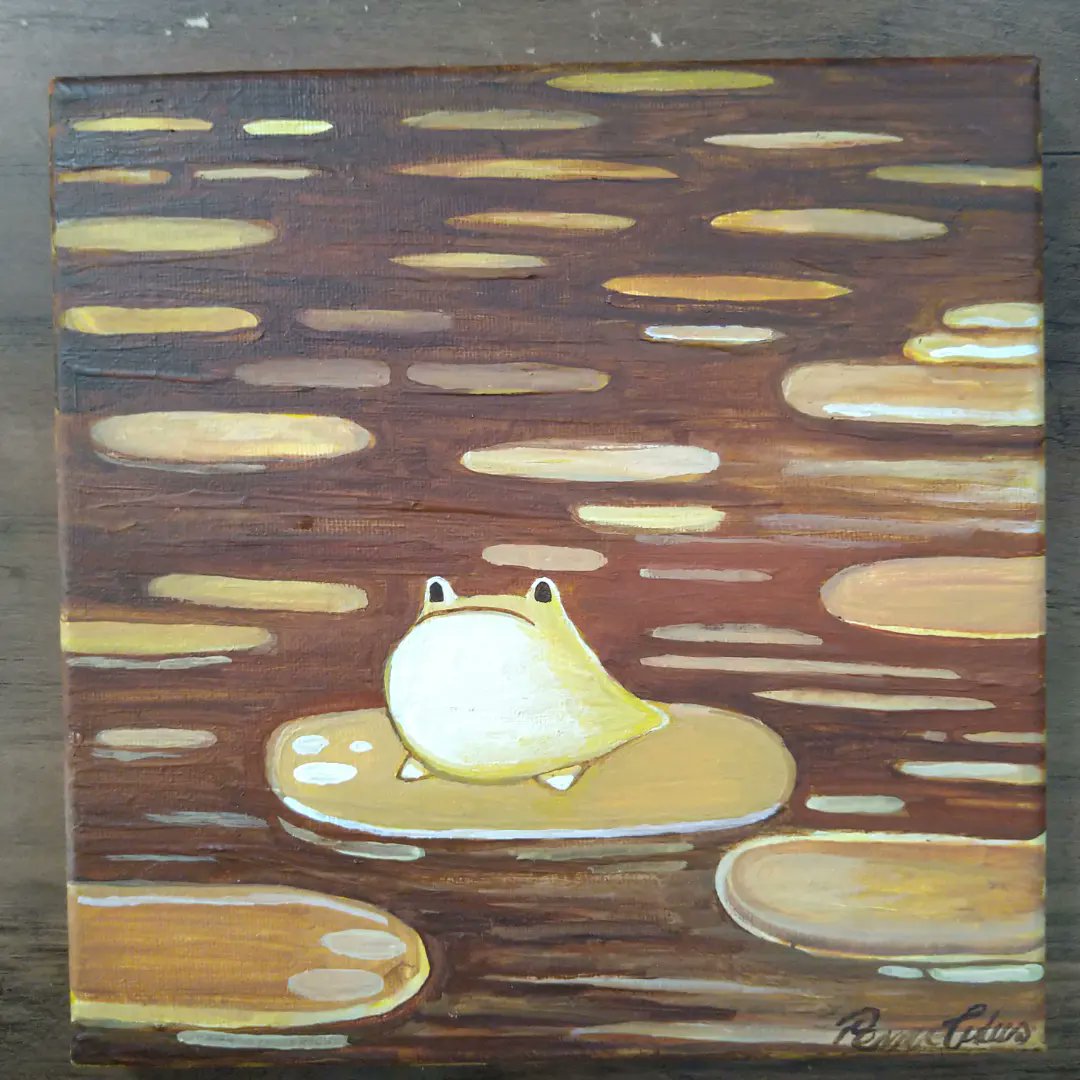 PennieCulus's tweet photo. HIM IS DONE - Butter Frog 🐸🧈
#pennieculus #illustration #art #drawing #painting #traditionalart #traditionalartwork #gouache #gouachepainting #acrylics #acrylicpainting #frog #butterfrog #butter #frogsareawesome https://t.co/TipNY3JU6K