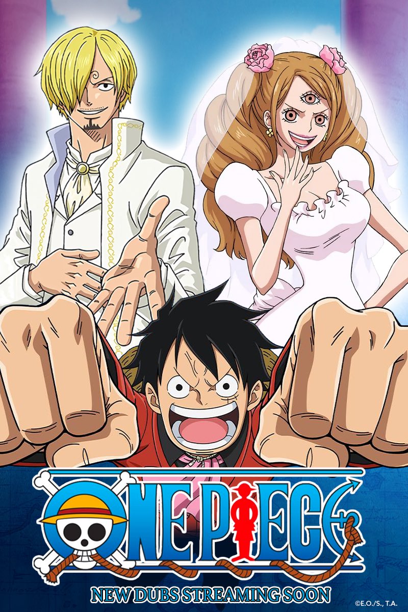 One Piece - Church bells are ringing; it's almost time for a wedding! 💍  Watch One Piece Season 13 Voyage 5 (eps 831-842) when the English dub lands  in digital stores THIS TUESDAY. 🏴‍☠️