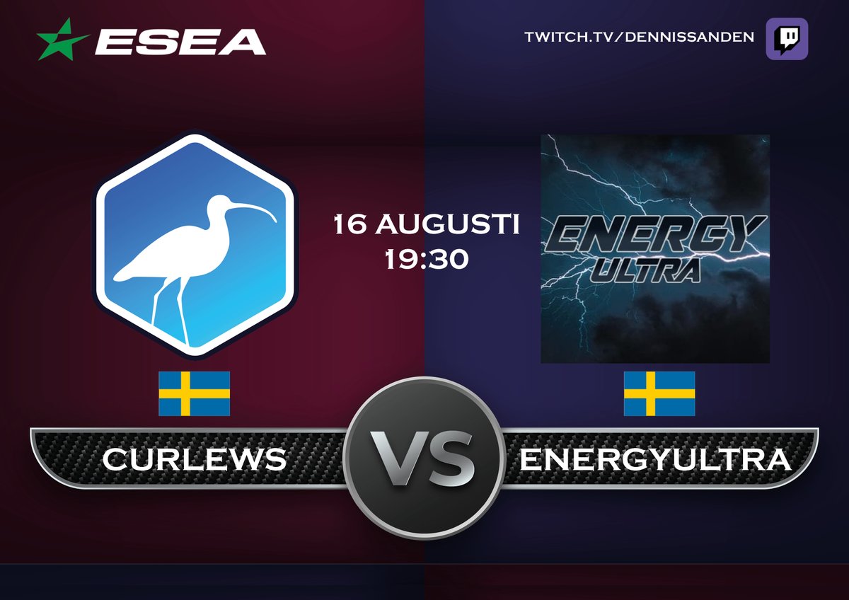 SandenDennis's tweet photo. Jag tror aldrig jag varit så taggad inför en sändning förut. Välkomna in!

🕗18:30 🗺️: Nuke
@Rulletuboffical  🇸🇪🆚🇷🇺 AAO

🕗19:30 🗺️: Ancient
  @CurlewsCSGO 🇸🇪🆚🇸🇪 @ENERGYULTRAcs

🕗20:30 🗺️: Mirage
@Extasgg  🇸🇪🆚🇫🇷 DayHope

https://t.co/Gn46EO1MNB https://t.co/5aLXar4x0E
