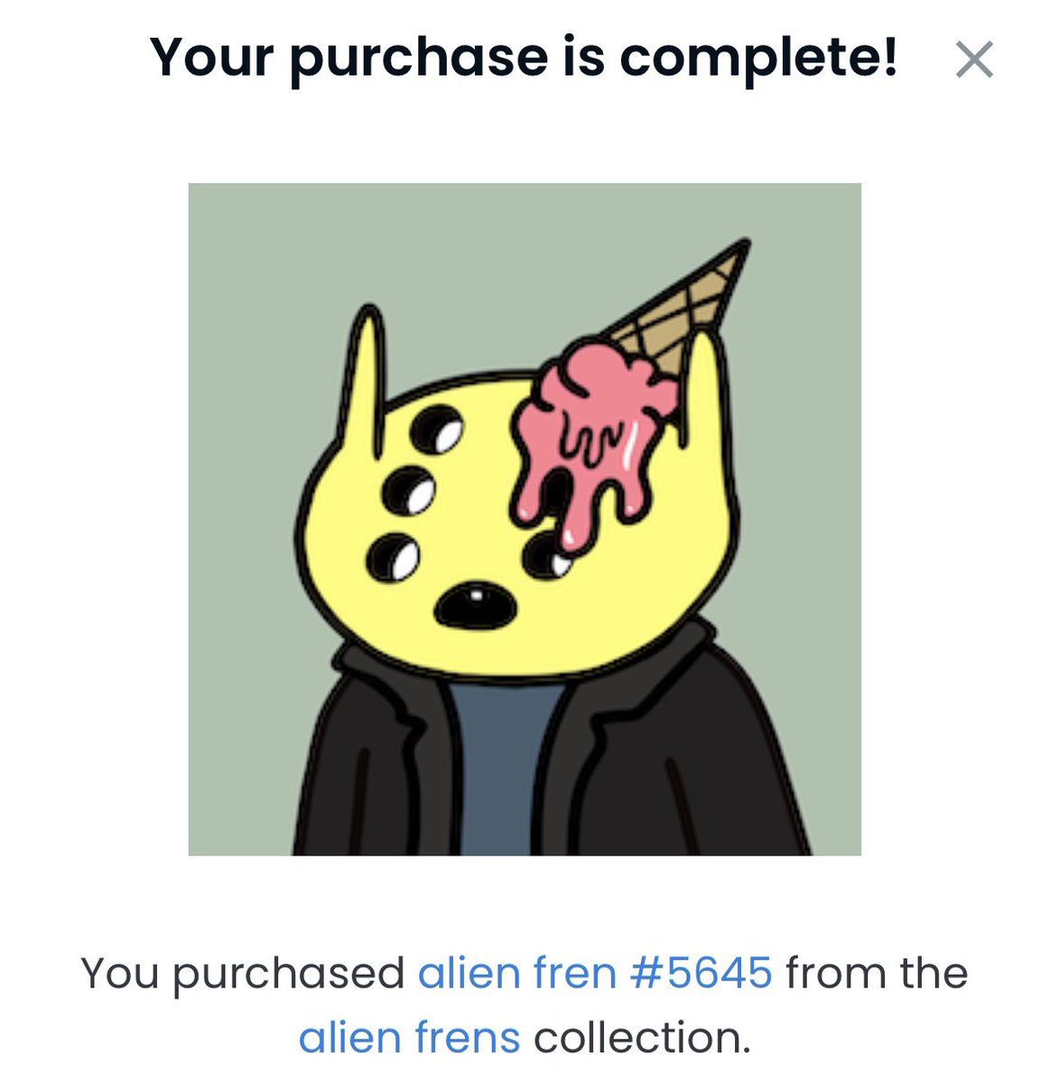 coped another one 👽🍦🛸 <a href="/alienfrens/">alien frens</a>  #alienfrens #frensfollowfrens