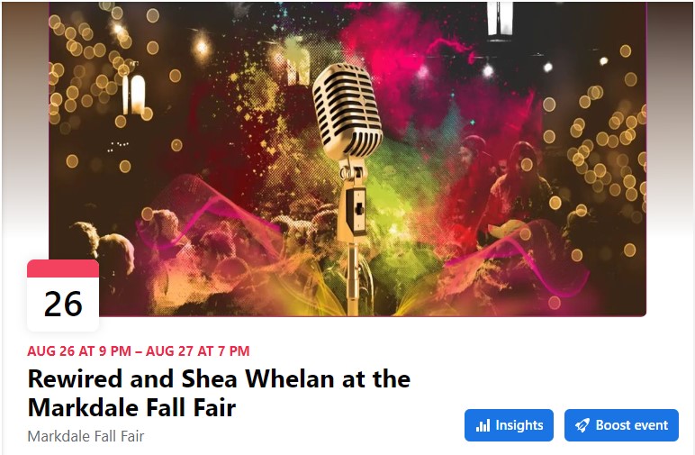 MarkdaleFair's tweet photo. Come out to the Beer Gardens hosted by "Hitting Bombs" Ball Team!  Music provided by "Rewired" on, Aug 26th, 8pm-10 pm and again on Sat. Aug 27th, 4pm - 7pm.  Shea Whelan provides entertainment on Sat, Aug 27th noon-3pm. Follow link for more details.
https://t.co/7mBoXEkZJw https://t.co/NBXsDWPKm6