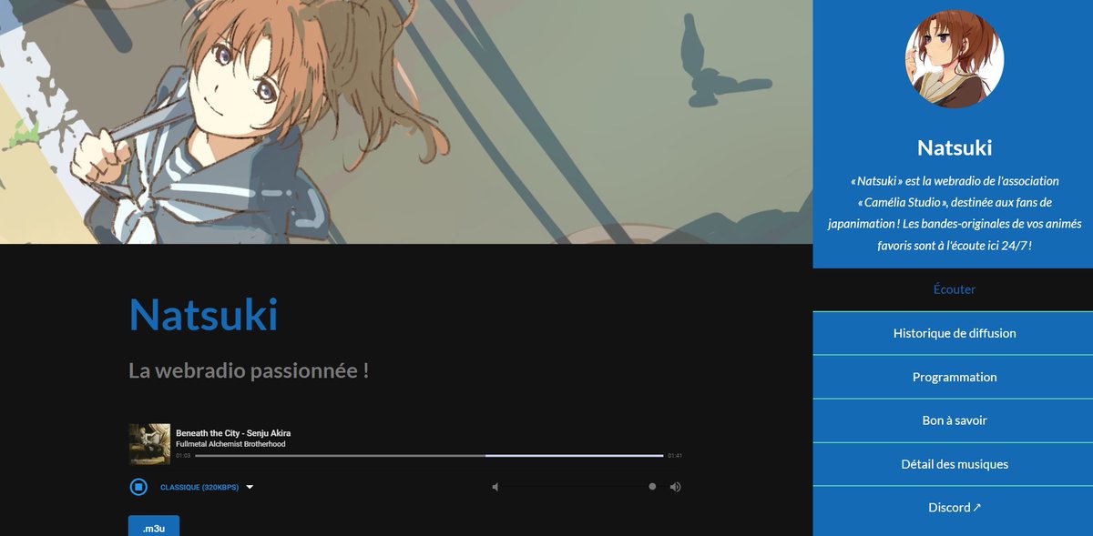 Camelia_Studio's tweet photo. Ajd nous lançons officiellement notre webradio ; Natsuki !

Plus d'informations la concernant sur cet article qui lui est dédié : https://t.co/nhP9nhLt6k

Et pour l'écouter, c'est par ici : https://t.co/rgOpHDLNN4

Faire des retours ? Sur Discord : https://t.co/AsrrF9Qvr3

=D https://t.co/qGit10JXFn