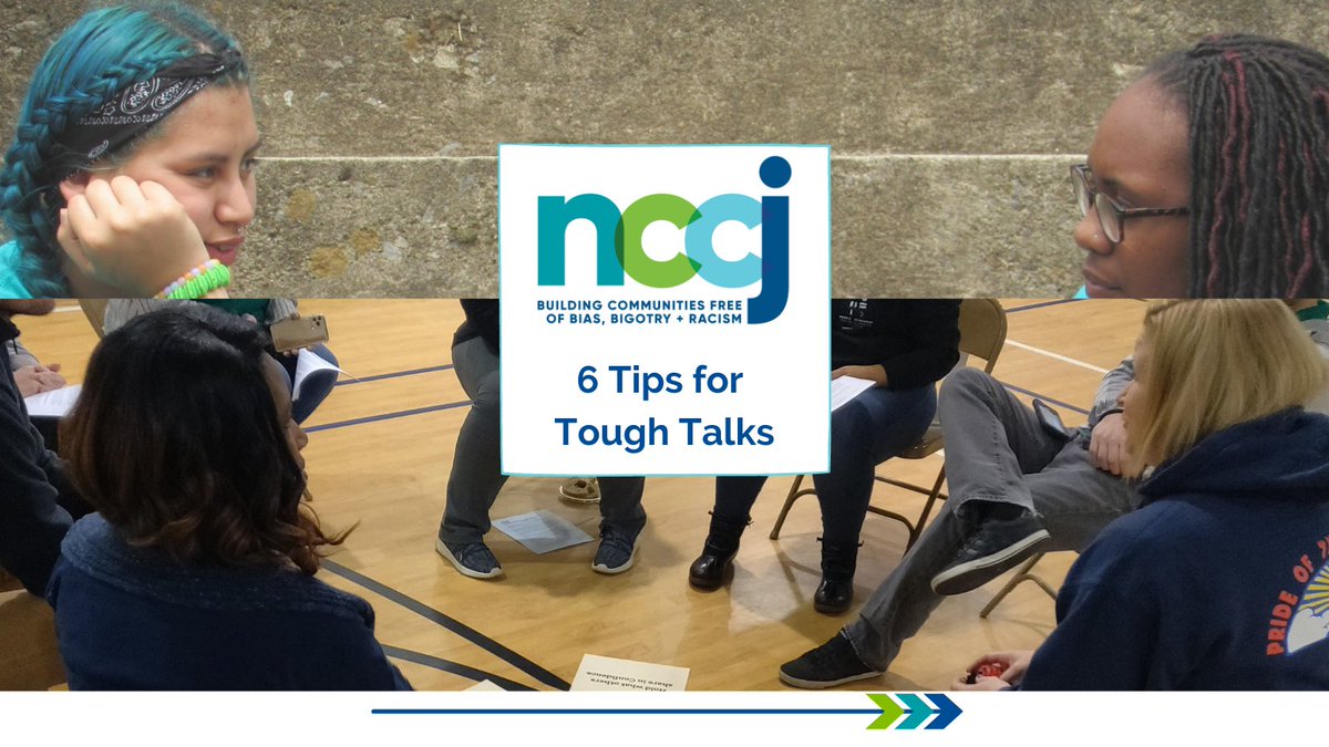 nccjtriad's tweet photo. Stepping out of our comfort zones and talking to people we don’t agree with can be frustrating and uncomfortable. It takes courage and compromise from both sides.

But it’s the first step to finding solutions that work for all of us, not just some of us. 
#NCCJvalues https://t.co/iCtjPu2mqL