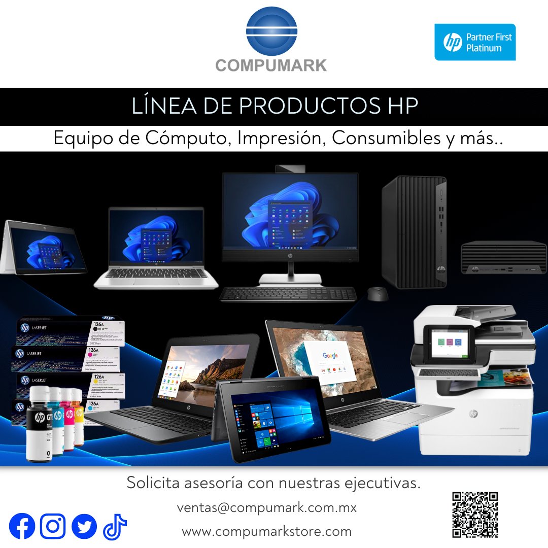CompumarkMty's tweet photo. Somos especialistas en productos HP, solicita asesoría con nuestras ejecutivas
Tienda en Linea: https://t.co/bukd7W5UrL
ventas@compumark.com.mx
Whatsapp: 812-411-5658📲
#Compumark #compumarkstore #HP #desktops #pchp #laptophp #consumibleshp #pchp https://t.co/Z4EnSJUnuM