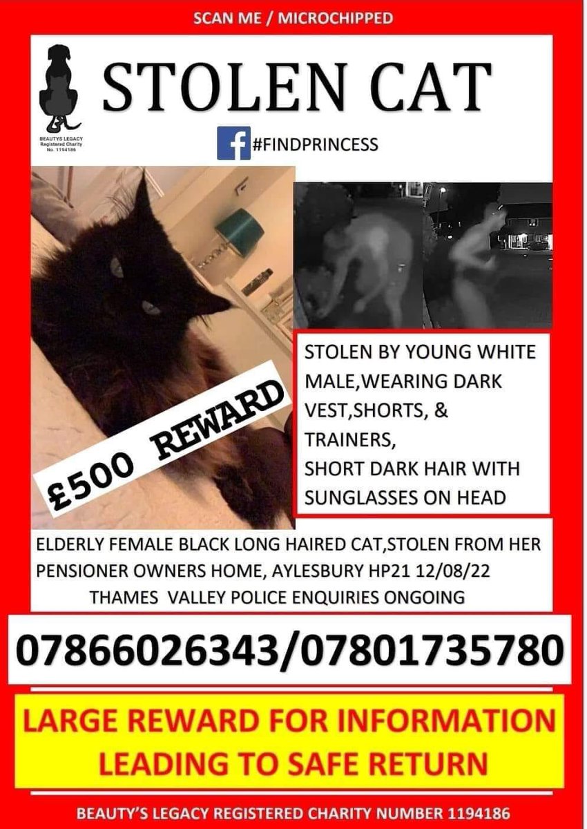 Larawadey's tweet photo. ๐๐โโฌ #FindPrincess Update ๐โโฌ๐
Thames Valley Police are now satisfied with the evidence we have submitted to be able to follow lines of enquiry. The net has well and truly closed for this coward, but Princess is sadly still missing.
Please keep sharing, and searching! https://t.co/yhdJd2wYNH