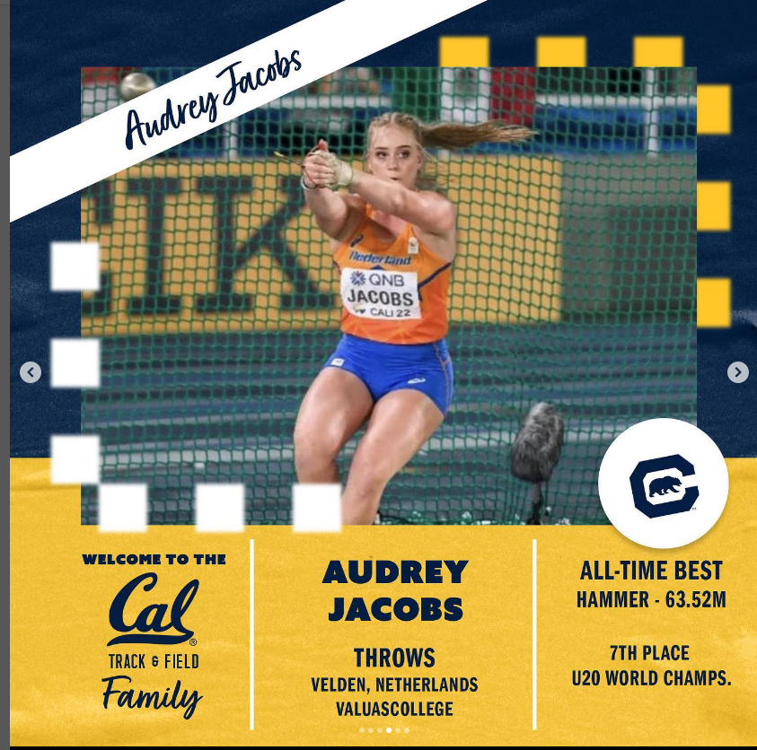OhioBear92's tweet photo. .@CalTFXC has added some talented #ThrowBears to its incoming class. And to @Lesmitch529 's delight, I'm sure, one of them is Dutch ๐ https://t.co/TgFbaFyXoi https://t.co/dRSCvgYhVq