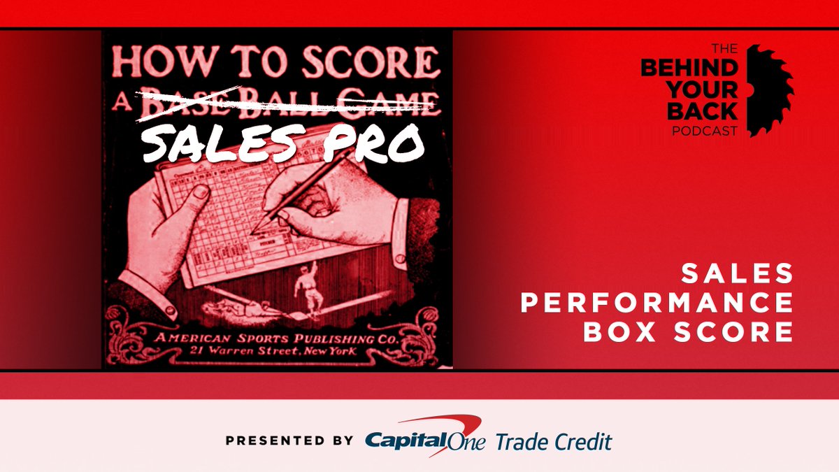 On this week's The Behind Your Back Podcast, I discuss a helpful tool, The Sales Performance Box Score, that will allow you to be successful by focusing on the lead measures

#Sales #Lumber #LBM #Construction #Leadership #BoxScore #Salesperson

podcasts.apple.com/us/podcast/beh…