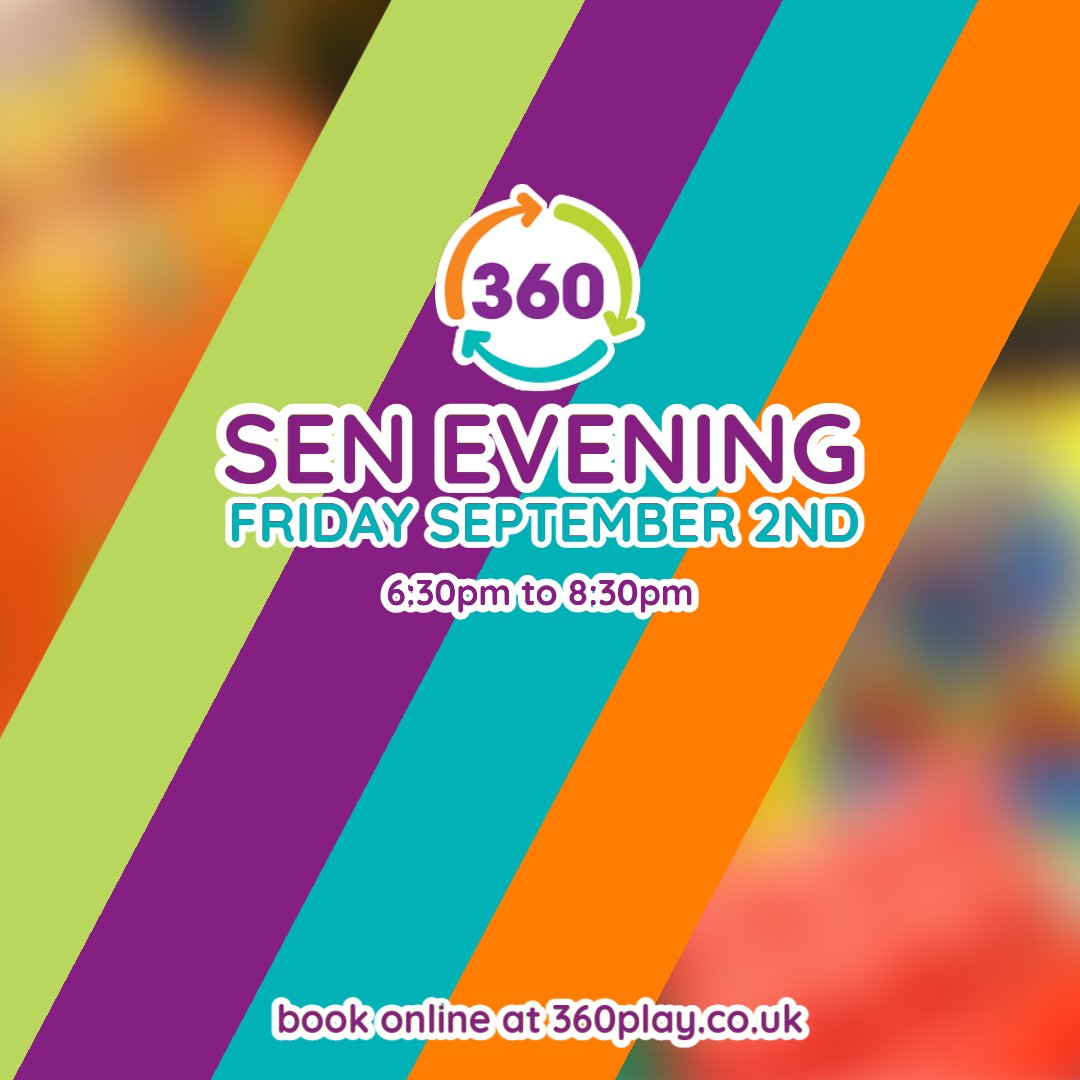 360Lakes's tweet photo. Does a child in your care have special needs?
Join in our exclusive fun evenings to meet new people and make new friends. Book tickets today - https://t.co/hQ4UdttEEU @RushdenLakesSC #SEN #SENEvening #360Play #360PlayRushdenLakes #RushdenLakes https://t.co/qOFb95jjcd