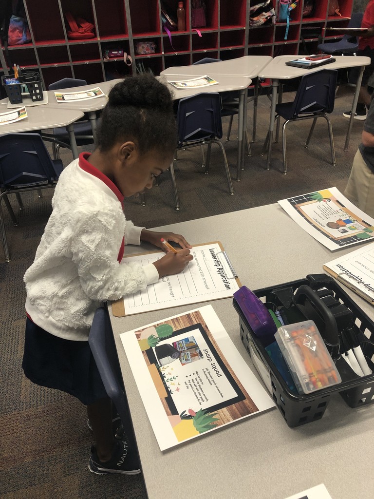 GriffinsNDUE's tweet photo. Mrs. Harper's Class is learning about the leadership opportunities they have in their classroom and applying to their top three choices! Love to see these little leaders taking charge in the classroom! #LEADlikeaGriffin https://t.co/RjEbpBMLeg