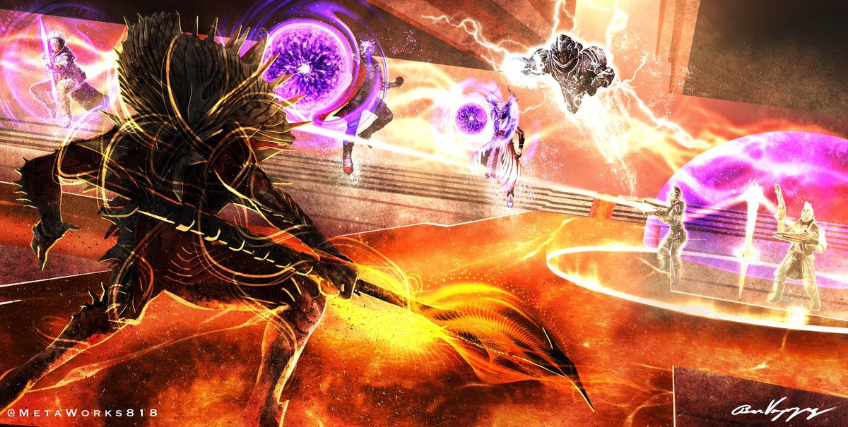 MetaWorks818's tweet image. "You have served your purpose. All that awaits you now is the gift of death... The darkness beyond your final days."

Vow of the Disciple final encounter commission.

#Destiny2Art #DestinyArt #AOTW #Destiny2 #Rhulk #VotD #destinythegame