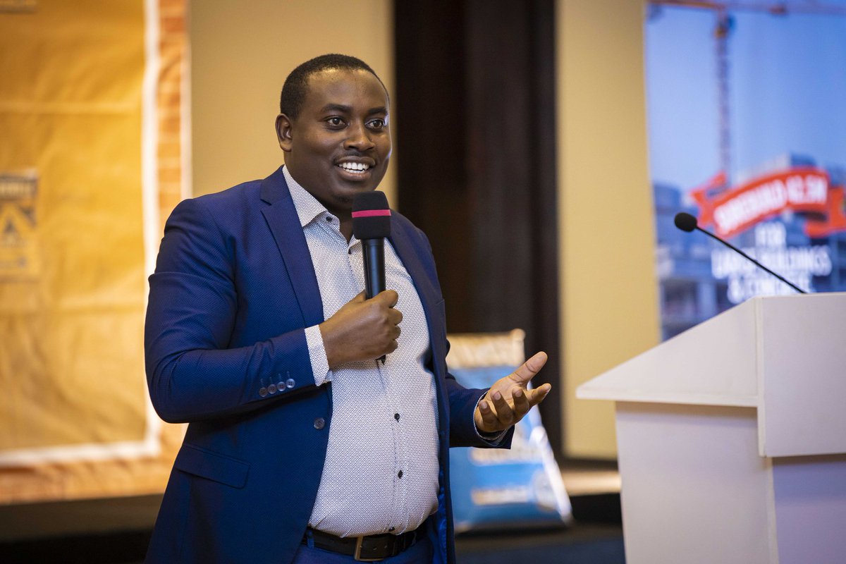 CimerwaPlc's tweet photo. Earlier today:
We hosted over 35 architects and engineers at the Serena for an unveiling session of our #FitForPurpose cement #Surewall.
Wise and informative words were delivered by the host of the day, our Sales Engineer - Damien Murwanashyaka. #RwOT https://t.co/okzJLx3Gw2