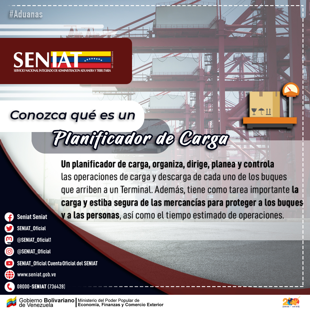 ¿Sabes en qué consiste el trabajo de un Planificador de Carga? 
#28AñosRecaudandoParaLaPatria