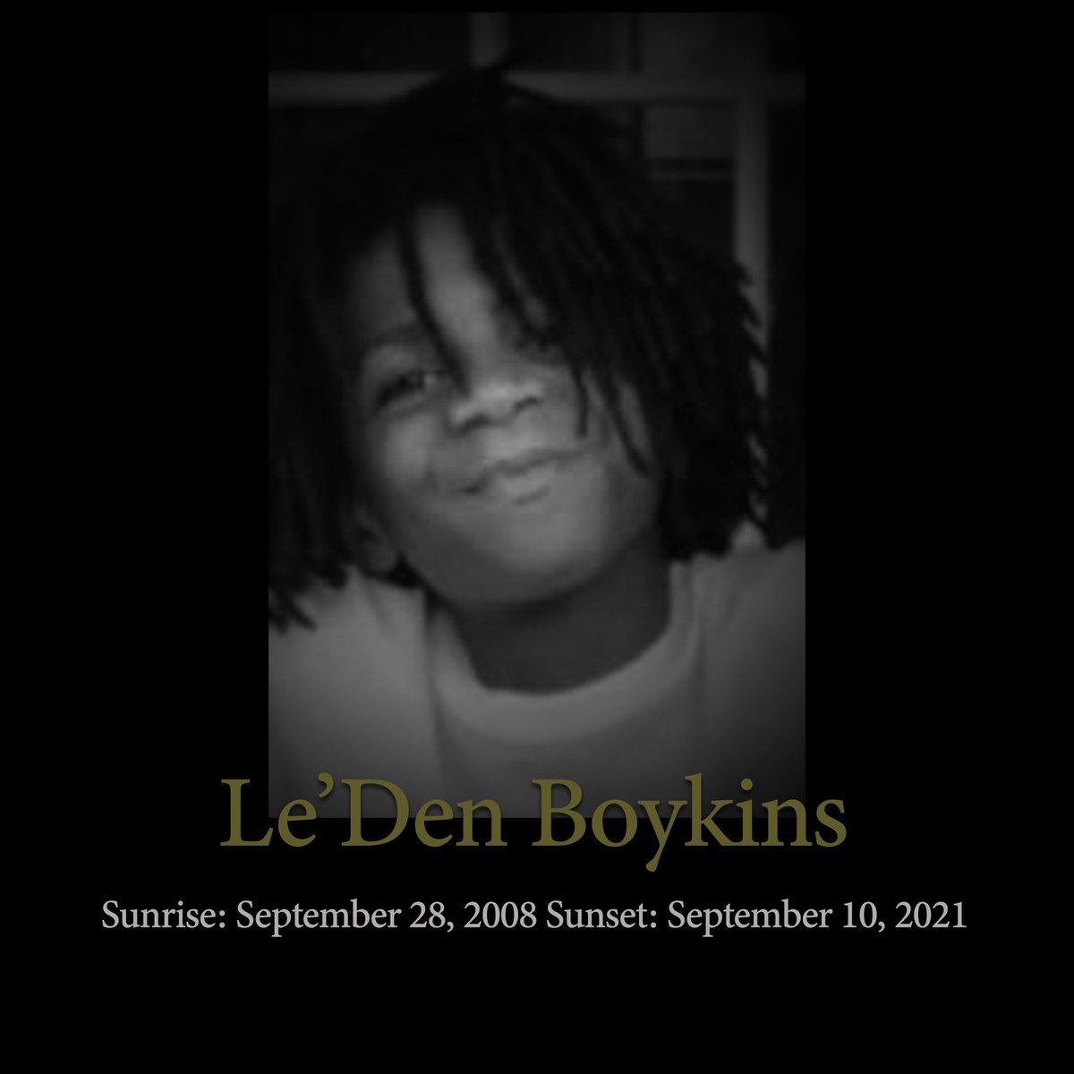 THJInitiative's tweet photo. Le'Den was only 12 years old when he was killed in a car accident caused by a questionable police PIT maneuver. https://t.co/c4r2TKXIza