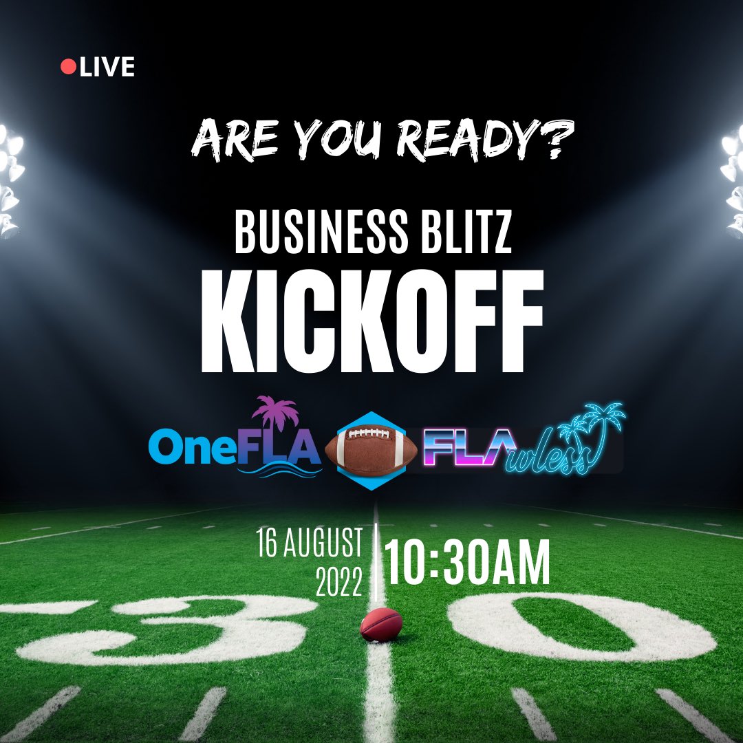 Today is the day folks the business party is in full effect today! Today we look forward to seeing your posts tag both <a href="/One_FLA/">OneFLA</a> &amp; <a href="/FLAwlessNB/">Team FLAwless National Business</a> and use the hashtag #ONEFLABLITZ after the blitz kickoff <a href="/jrluna11/">JR Luna</a> <a href="/rod_eason/">Rod Eason</a> <a href="/StasZ55/">Stas Zlatkin</a> <a href="/TanishaSicardo/">Tanisha Sicardo</a> <a href="/KatrinaS_OneFLA/">Katrina Suarez</a> <a href="/MatthewCLinden/">Matthew Linden</a>