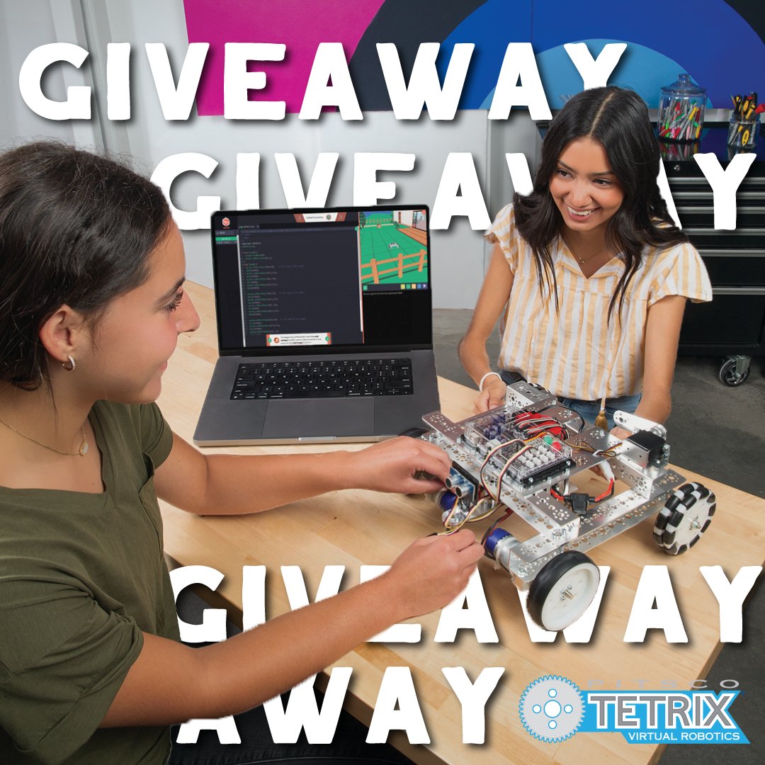 pitscoed's tweet photo. Another #TVRTuesday – but with a 🚨 #GIVEAWAY 🚨
We're gifting a class pack of #TETRIX #VirtualRobotics licenses!

Get entered to win 30 #TETRIXVR licenses:
1️⃣ Like this post
2️⃣ Drop a 🤖 in the replies 

Giveaway closes August 22 at 11:59 p.m.
https://t.co/uckbEXAgdI https://t.co/1ZSfTAZsIz