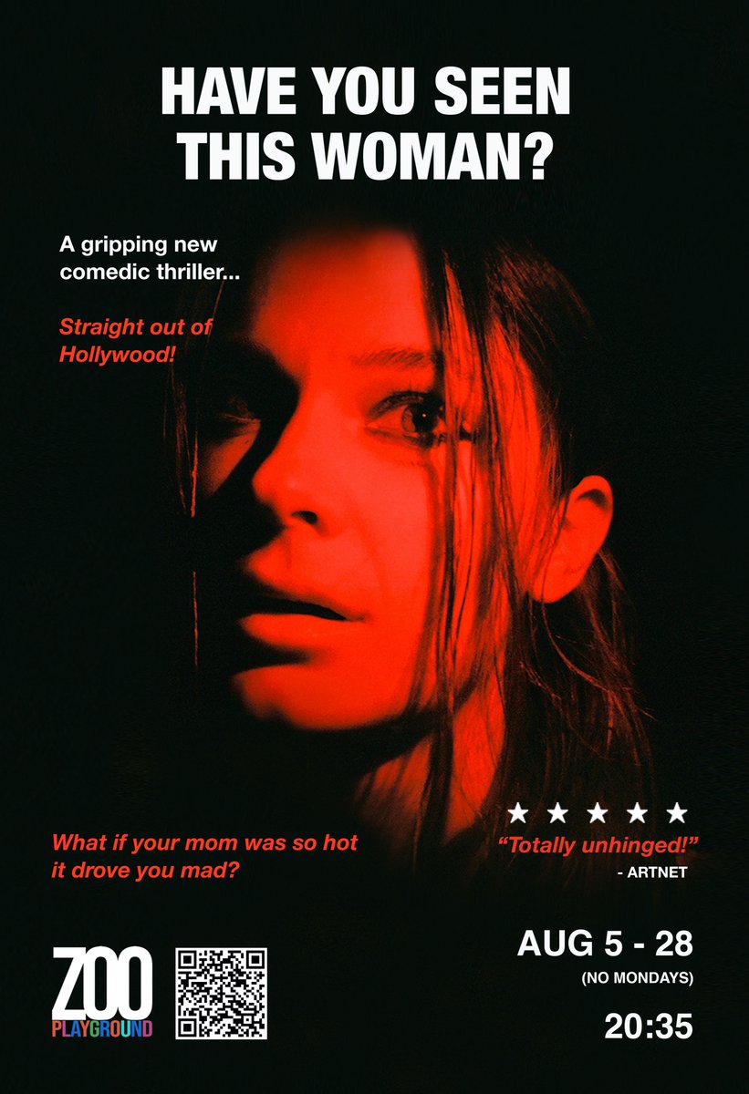 seethisplay's tweet photo. @ZakGT1 @edfringe @ZakGT1 This is the ONE to see! We’ve got moms, daughters, and murder!🩸Brand new comedic thriller from LA featuring a first time Fringe performer. All women production top to bottom ❌ Join us at 
@zoovenues
 Playground 2 until August 28 at 20:35! We'd love to have you https://t.co/9UgeaOBQwY