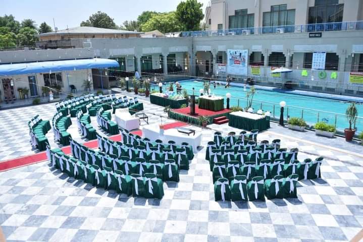 RotaryClbRwpCty's tweet photo. Our member, Rtn. S. Rehanna Naeem, represented RC Rwp City at ceremony arngd by Mission Pakistan to celebrate 75th #IndependenceDay. A swimming competition was also arranged during the event to highlight importance of sports 
#Rotary #rotaryinternational #EndPolioNow #rcrwpcity https://t.co/h2f9tanUiw