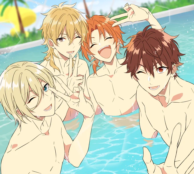 今回のスカウト髪の色グラデーションズで個人的に最高にグッときた組み合わせ。いい夏休みだった… 